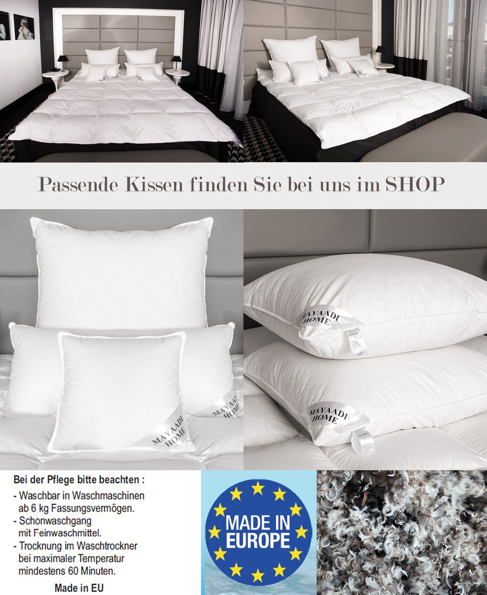 MA84 WINTER Daunendecke Bettdecke Oberbett Decke 70% Daunen - 30% Federn 135x200 cm 2000g