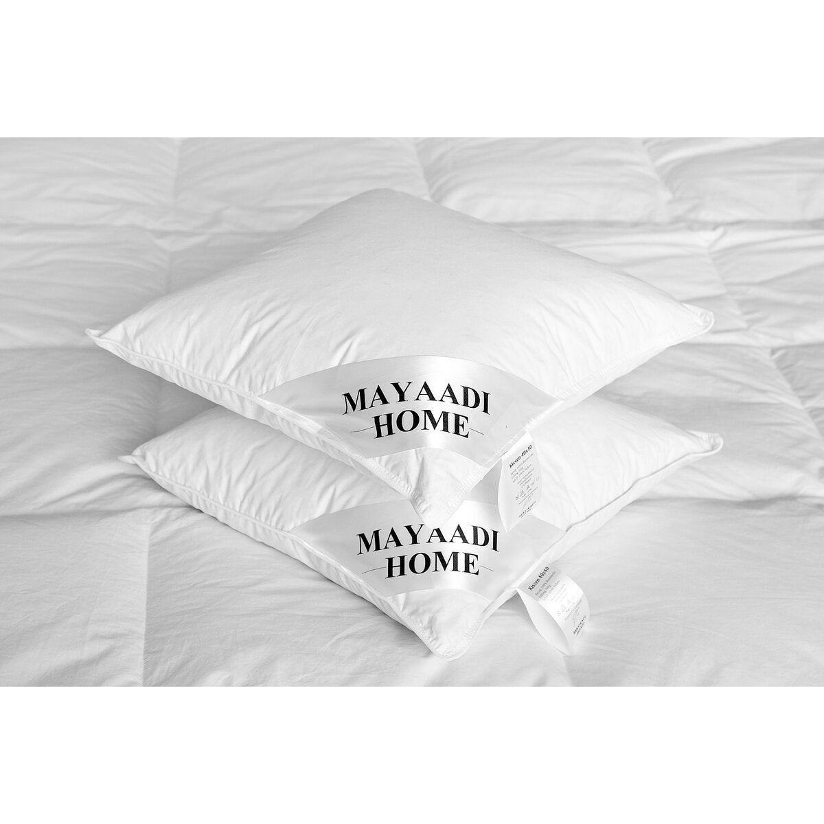 MA111 Kopfkissen 40x40cm Federn Natur Kissen Füllung 100% Gänsefedern 500 Gramm