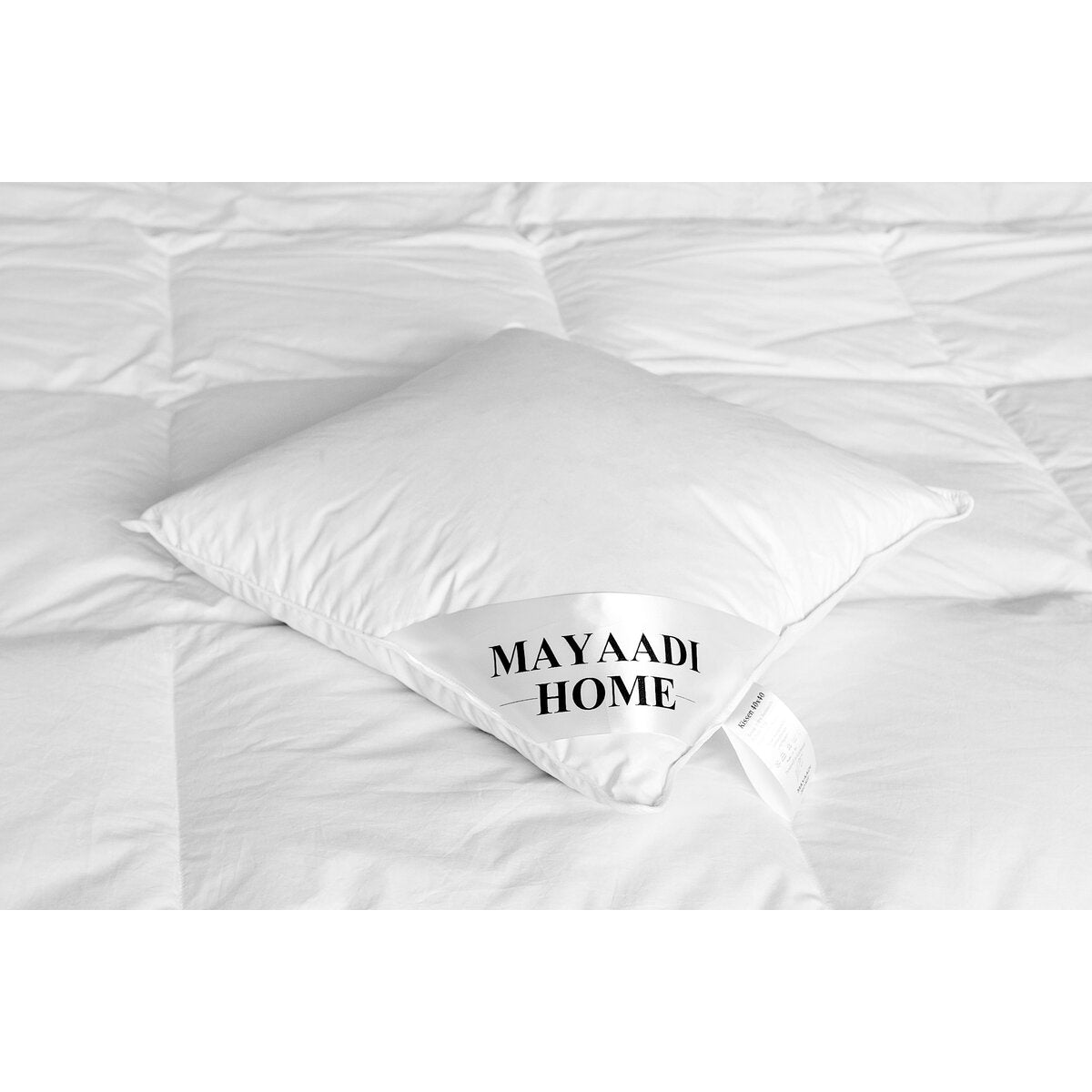 MA111 Kopfkissen 40x40cm Federn Natur Kissen Füllung 100% Gänsefedern 500 Gramm