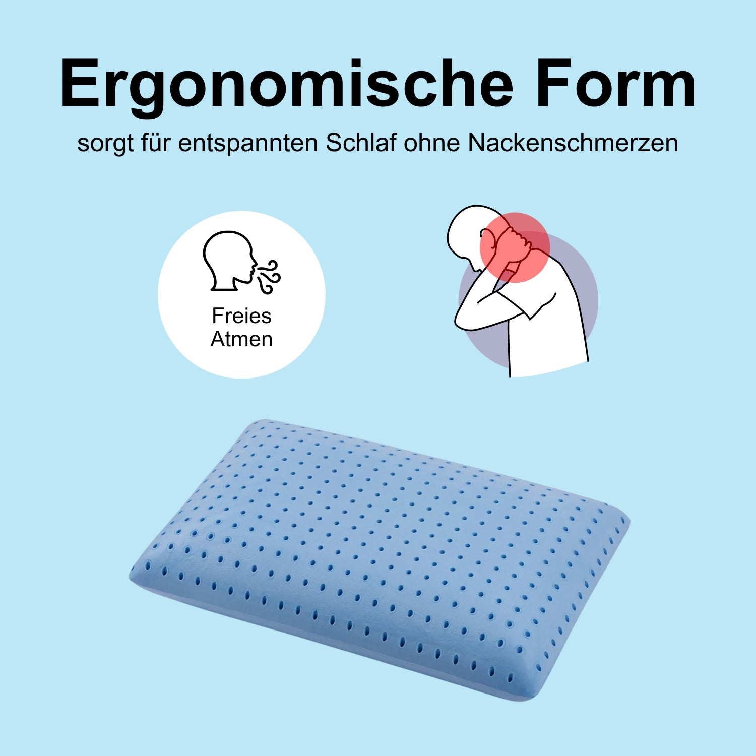 Mayaadi-Home Ocean Aroma-Therapie-Kissen - 60x40x15cm - gegen Nackenschmerzen - Visco Memory Foam – NY4-03K
