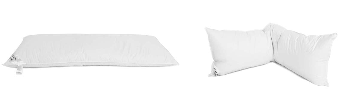 MA19 Seitenschläferkissen 100% Natur Daunen Schwangerschaftskissen 145x40cm 2000gr