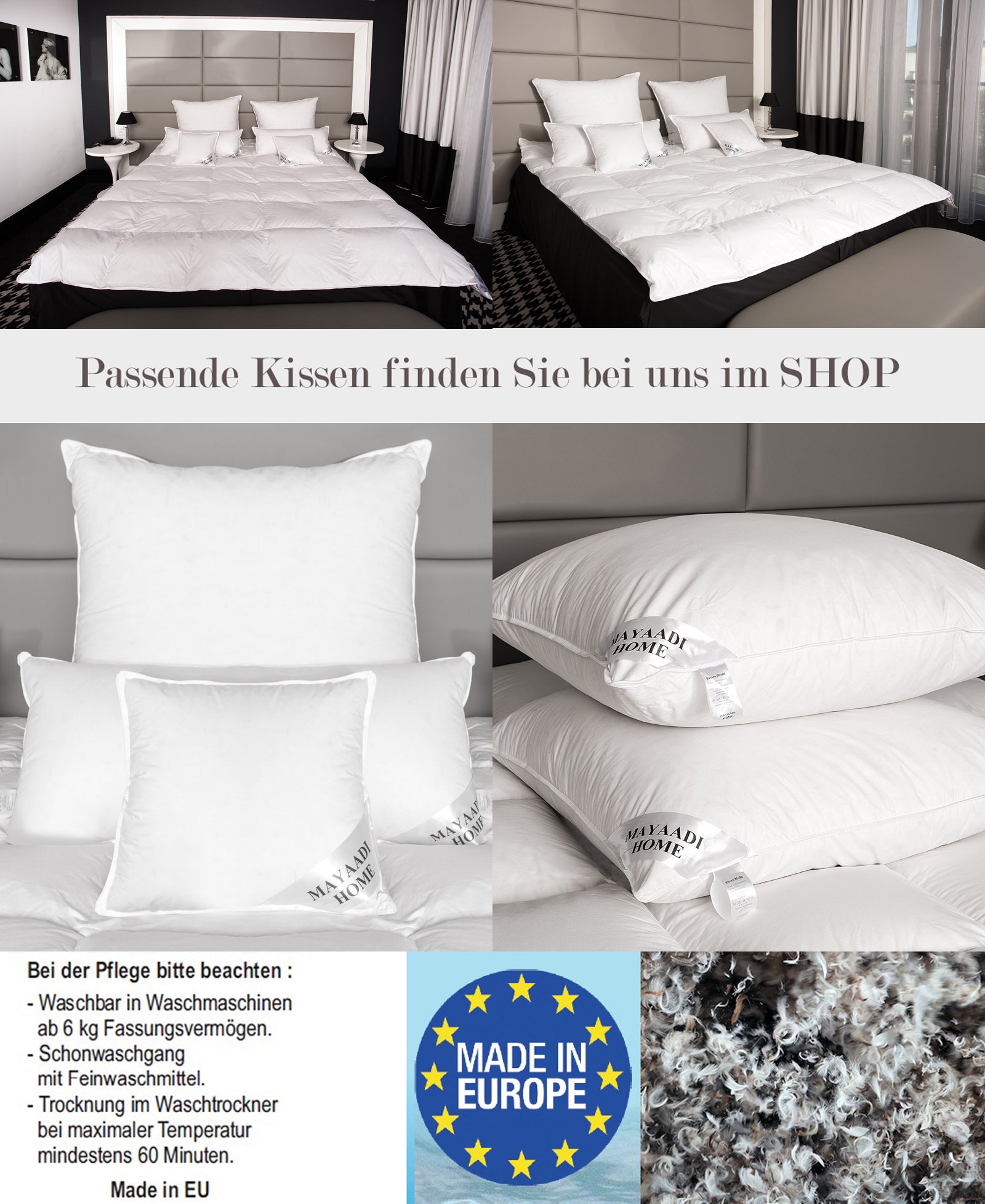 MA39 Daunendecke Bettdecke Federn Oberbett Decke 70 % Daunen / 30% Federn 155x220 1400g